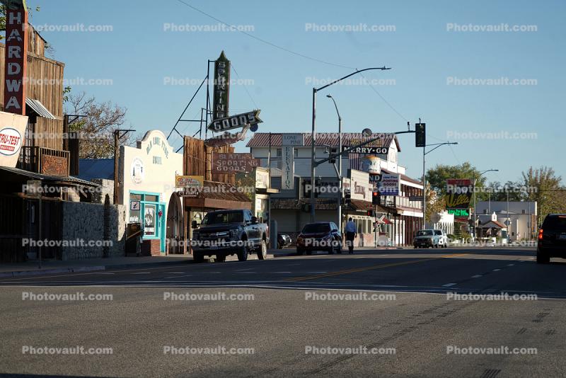 Downtown Stores, buildings, US Route 395, Lone Pine, Inyo County