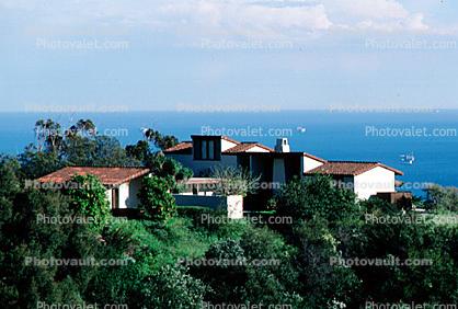 Homes, Houses, Hill, Pacific Ocean