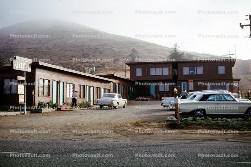 Motel, Retro, Car, Automobile, Vehicle, 1962, 1960s