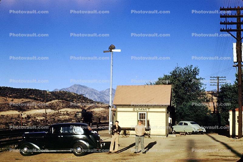 Summit, Car, Automobile, Vehicle, Cajon Pass, Beaumont, 1940s