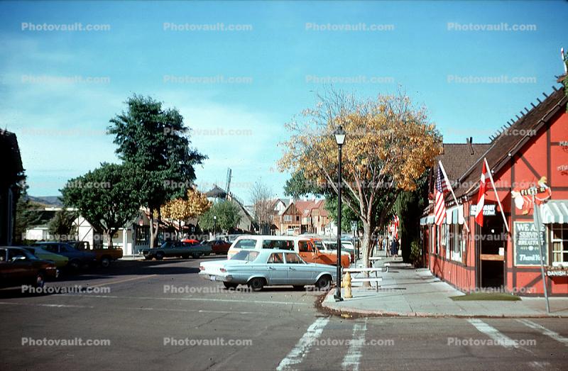 Car, Automobile, Vehicle, Solvang, December 1975, 1970s