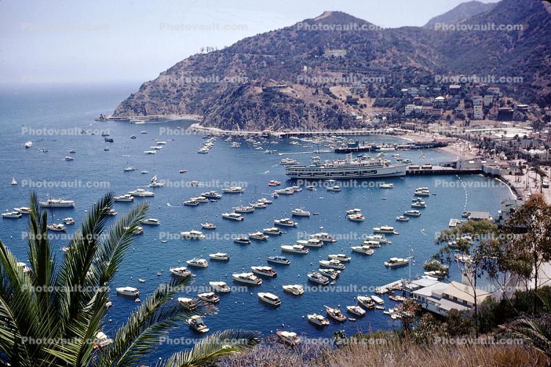 Avalon, Harbor, Santa Catalina Island, SS-Catalina, Dock, Pier, Boats, 1963, 1960s