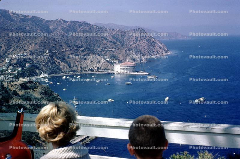 The Casino, Pier, Avalon Harbor, Catalina Island, 1960s, Harbor