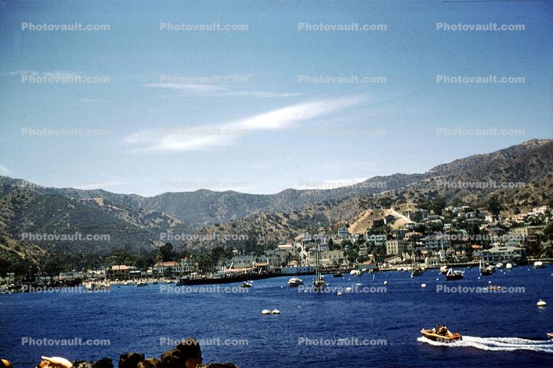 Avalon Harbor, Catalina Island, 1960s, Harbor