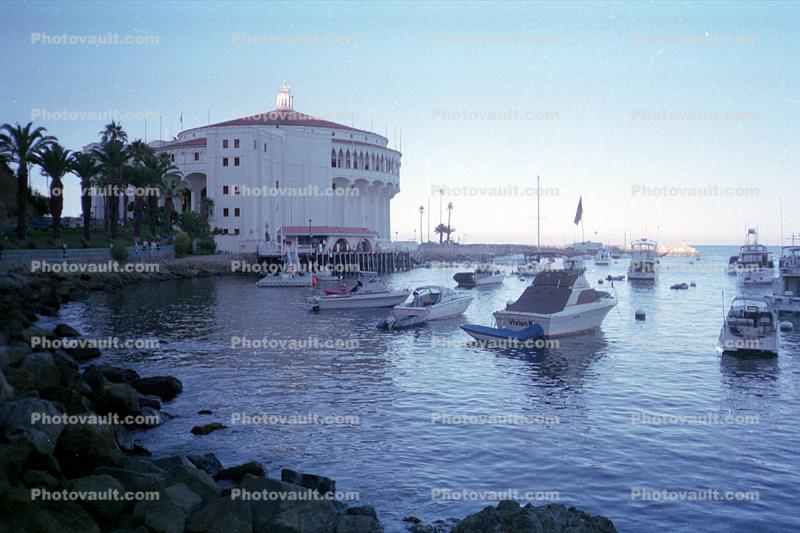 the Casino, Avalon Harbor, Catalina Island, 1960s, Harbor