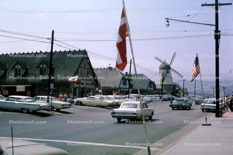 Birkholms Bakery, Windmill, Cars, Mission Road, December 1964, 1960s