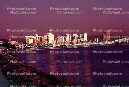 San Diego Skyline, Sunset, Sunclipse, buildings, cityscape, dawn, dusk, twilight