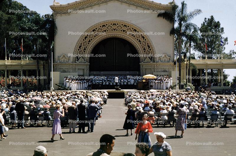 Arch, Amphitheater, Performance, People, Balboa Park, outdoor, outside, audience