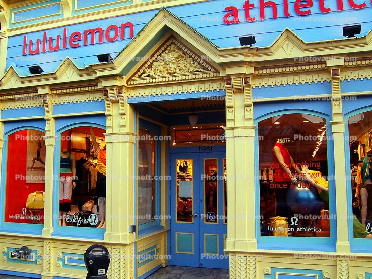 lululemon athletic, Union Street, Store Window, building, detail