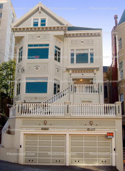 Home, House, Victorian, Pacific Heights, garage doors, Pacific-Heights