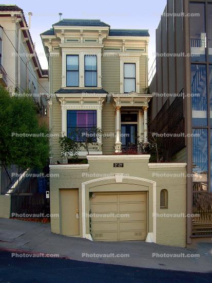 Garage Door, Home, House, Victorian, Pacific Heights, Pacific-Heights