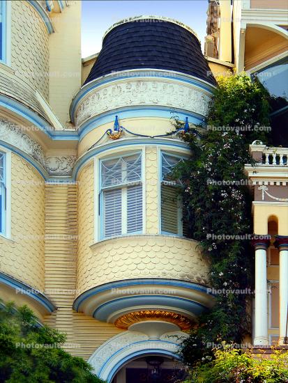 Pacific Heights, Pacific-Heights, Window, turret, detail, building
