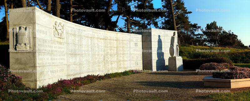 World War II Memorial, Presidio, Panorama, Curved Wall