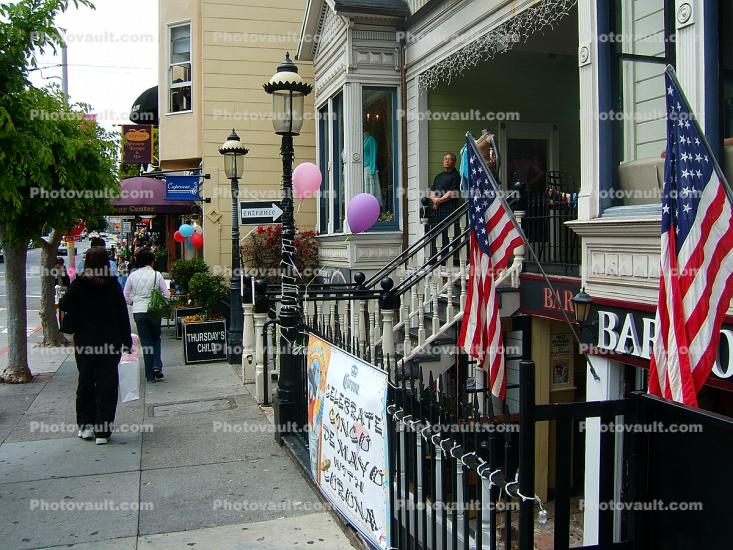 Union Street, Cow Hollow, shops, buildings, sidewalk