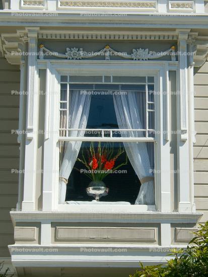 Window, glass, pane, frame, building, home, house, Pacific Heights, Pacific-Heights, detail
