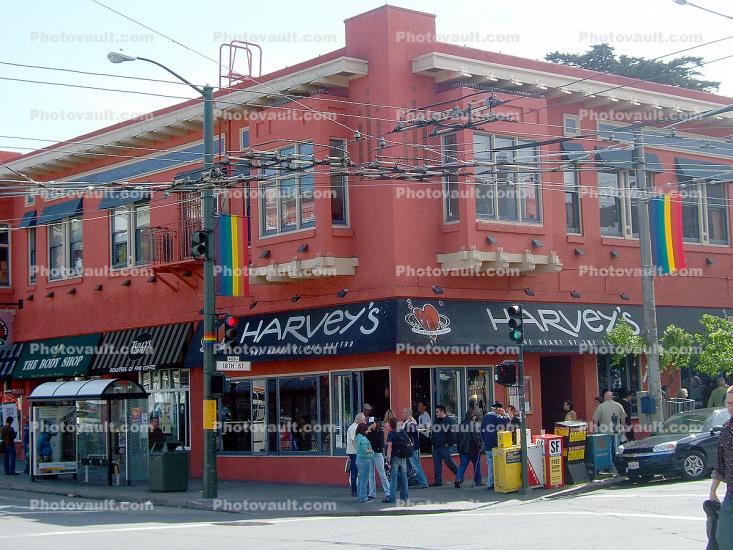 Harvey's, Castro Street, landmark building, exterior, outdoors, outside