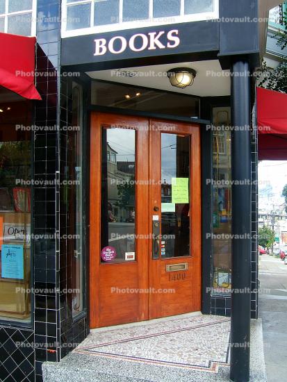 Christophers Books, book store, Potrero Hill, Door, Doorway, Entrance, Entry Way, Entryway, 18th and Missouri streets, building, detail
