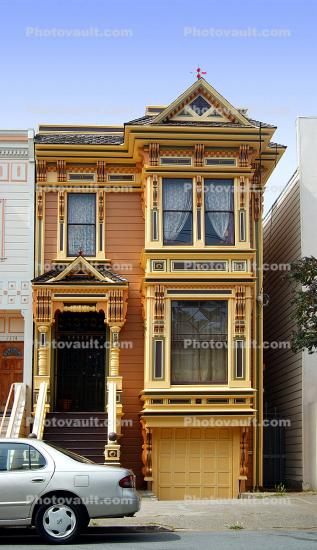 building, home, house, residential, exterior, outdoors, outside, domestic, domicile, residency, housing, Haight Ashbury