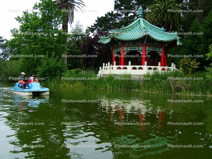 Chinese Pavilion, Stow Lake, Paddleboat