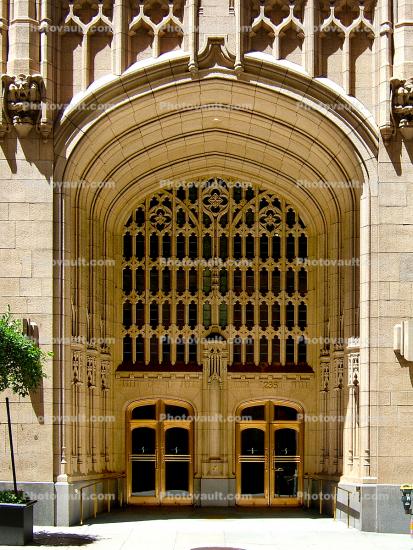 Russ Building, Commercial Offices, Gothic - Art Deco, Downtown, arch, Door, Doorway, Entrance, Entry Way, Entryway, Financial District, June 2005