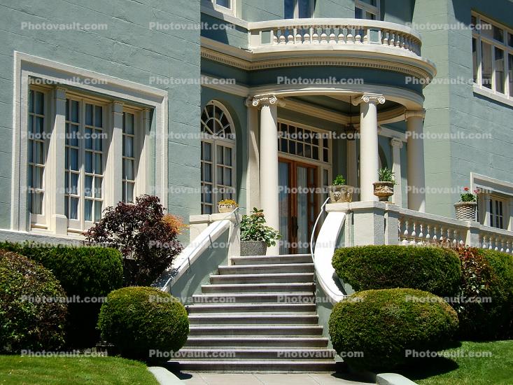 Entrance, Entryway, stairs, steps, Mansion, Presidio Terrace, June 2005