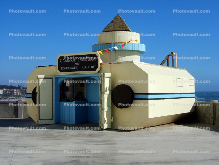 Camera Obscura, remnant from the Ocean Beach Playland park, landmark, June 2005