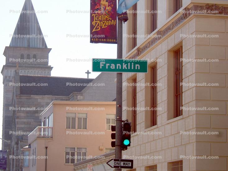 Franklin Street, Pacific Heights, street sign, Pacific-Heights, June 2005