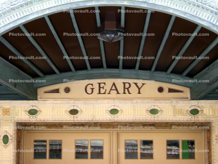 Geary Street Theatre, building, detail, June 2005