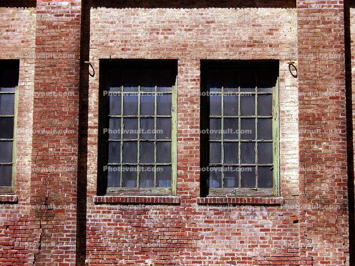 window, glass, pane, frame, Brick Building, Dogpatch, Potrero Hill, building, detail