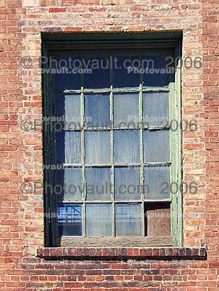 Window, Brick, Panes, Glass, Frame, building, detail