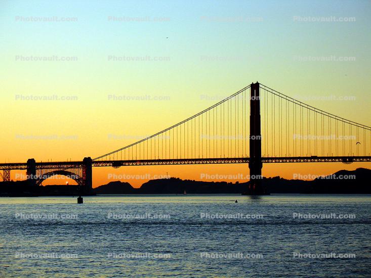 Golden Gate Bridge, Sunset, dawn, dusk, twilight, sunset, sunclipse