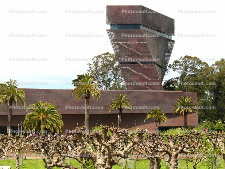 DeYoung Museum and the Inverted Pyramid Tower, Twisting Tower, Copper Building, observation tower