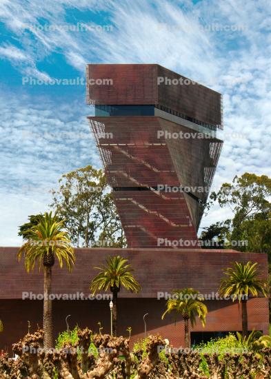 DeYoung Museum and the Inverted Pyramid Tower, Twisting Tower, Copper Building, observation tower