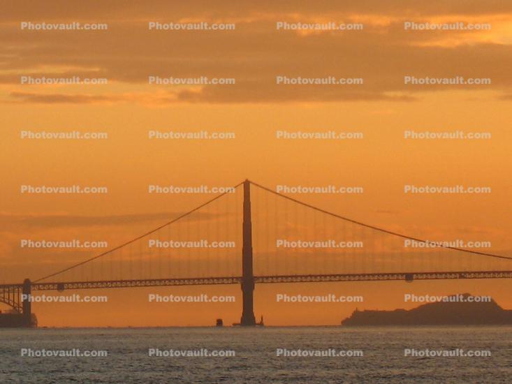 Golden Gate Bridge, Marin Headlands, Sunset