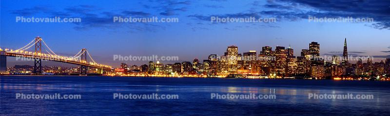 The Embarcadero, Cityscape, skyline, building, skyscraper, Downtown, San Francisco Oakland Bay Bridge Panorama
