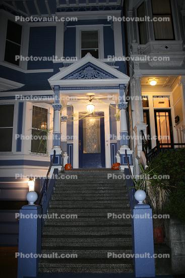 Steps, Stairs, Door, Home, House, Building, Night, Nighttime, detail