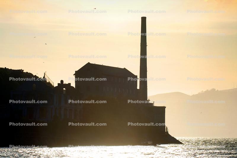 Smokestack, Building, Alcatraz Island