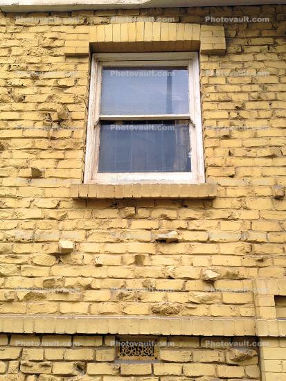 Window, unusual brickwork, building