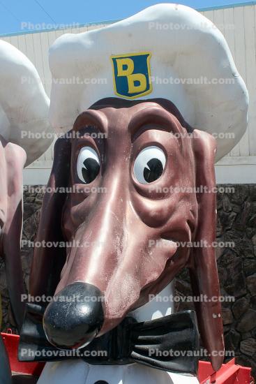 Doggie Diner dachshund sculptures, wiener dog