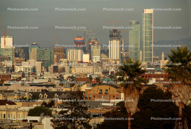 Skyline, buildings, SOMA, cityscape, highrise, skyscraper, downtown