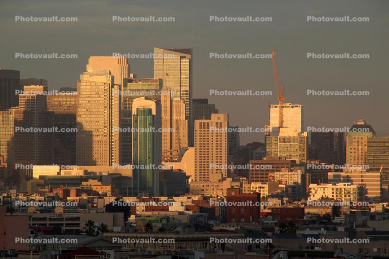 Skyline, buildings, SOMA, cityscape, highrise, skyscraper, downtown
