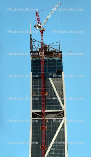 181 Fremont, Wolfkran Wolff 700 B luffing-jib tower crane, Highrise, skyscraper