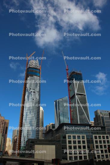 Salesforce Tower under Construction, 181 Fremont, Highrise, skyscraper