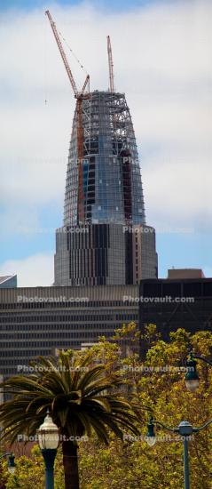 Salesforce Tower under Construction, 181 Fremont, Highrise, skyscraper, cranes