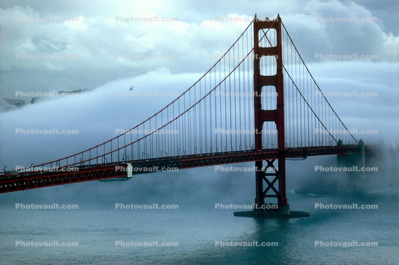 Foggy winter day, Golden Gate Bridge