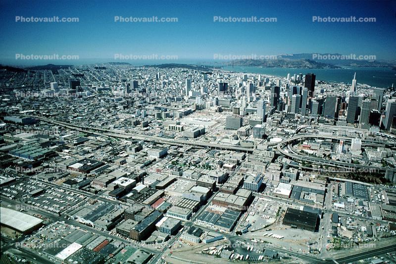 SOMA, Downtown skyline, buildings, August 26, 1981, 1980s