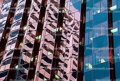 building, detail, glass reflection