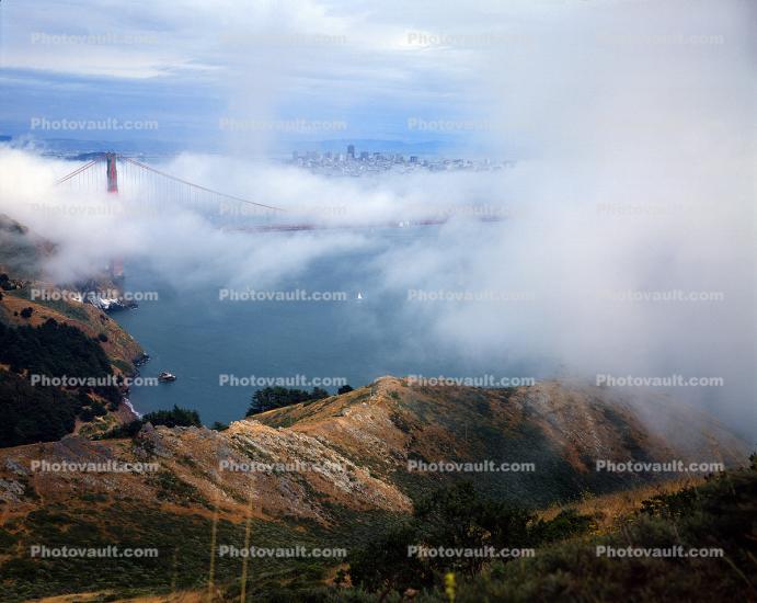 Golden Gate Bridge on a Foggy Summer Day