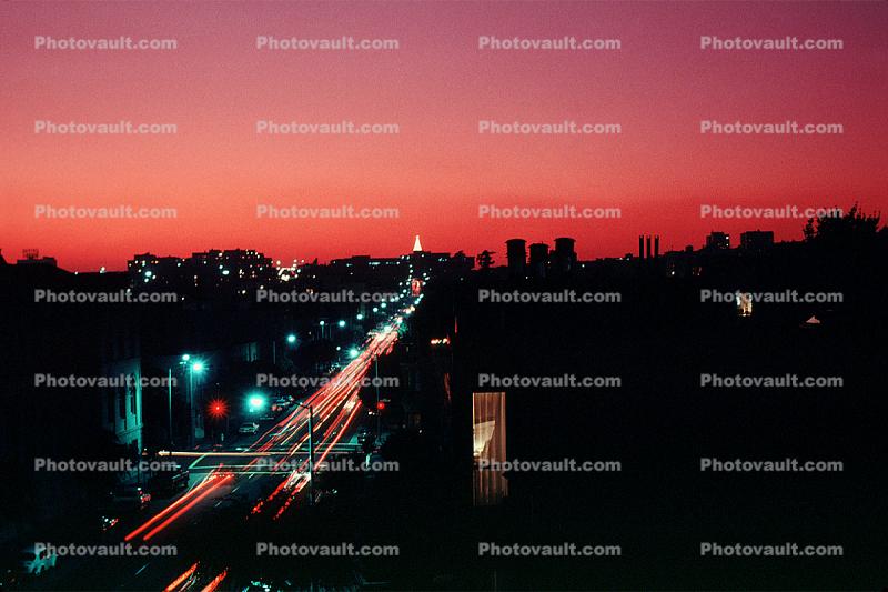 California Street, Pacific-heights, Night, Sunset, Exterior, Outdoors, Outside