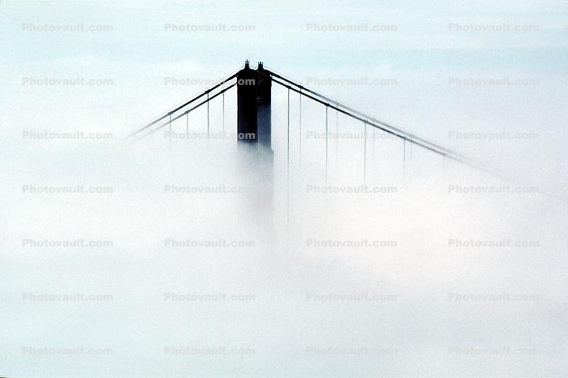 Golden Gate Bridge shrouded in Fog